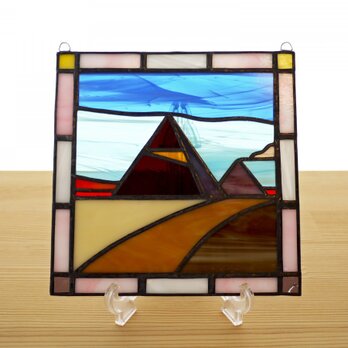 ステンドグラス ミニパネル ピラミッド 15cmの画像