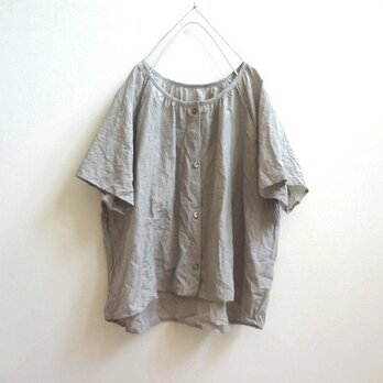 ラミー＊ボタンブラウス＊ライトグレー