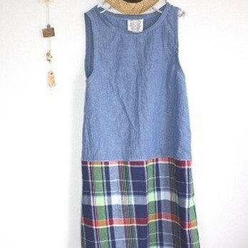 ローウエストノースリーブワンピース