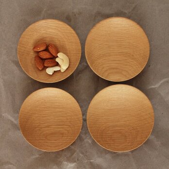 木の小皿 楢材3　4枚セットの画像