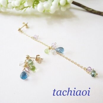 *ballerina*～アシンメトリーピアス　14ＫＧＦ