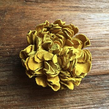 革花のカブトピン LSP 金具4cm カラシの画像