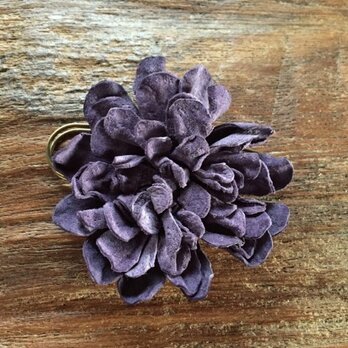 革花のカブトピン L 金具6cm 薄紫の画像