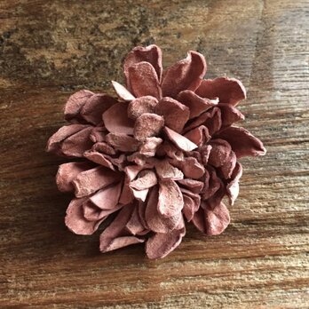 革花のカブトピン L  金具4cm ｻｰﾓﾝﾋﾟﾝｸ-aの画像