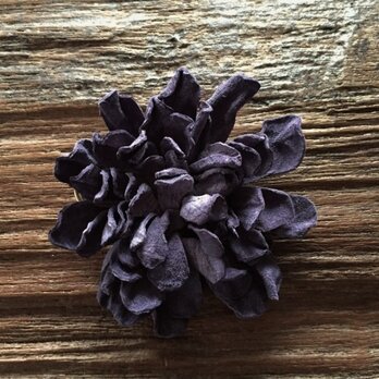 革花のカブトピン L  金具4cm 薄紫の画像