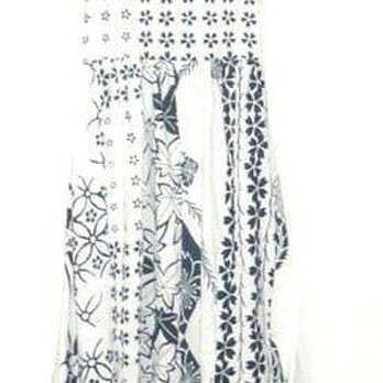 sold Outホワイト＆ブルー浴衣色々ワンピース裾変形の画像