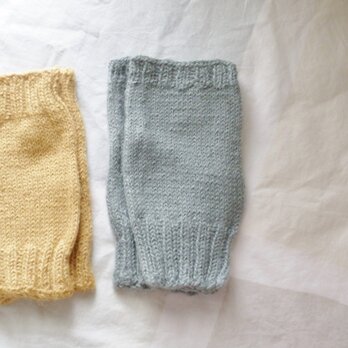 圧縮アルパカ100％のハンドウォーマー　無地パンプキン