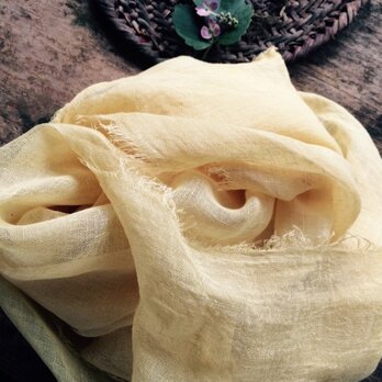 草木染めストール（黄金花）