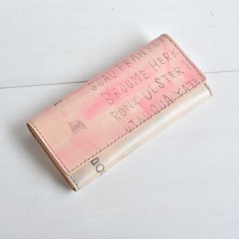 革の手染め財布　「Graffiti No.40（長財布）」