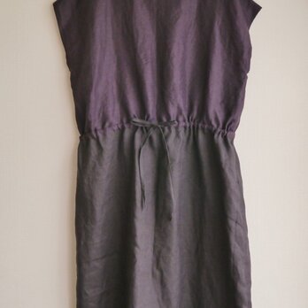 【nonn様オーダー】リネン2カラーリボンワンピース