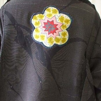 めずらしい柄ストールジャケット　絽　絹の画像