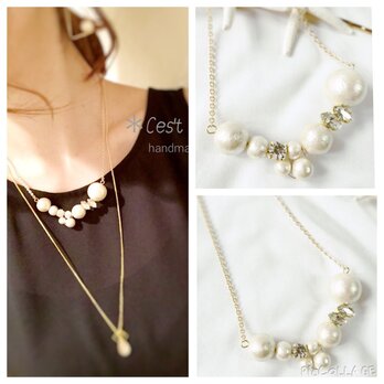 pearl×bijou *necklace*の画像