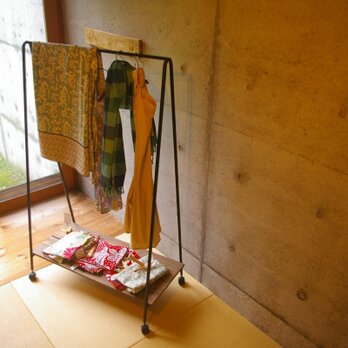 アイアン＋アカマツ の ハンガーラック【077】