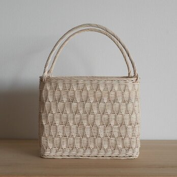 四角い手提げ　よろけ編み