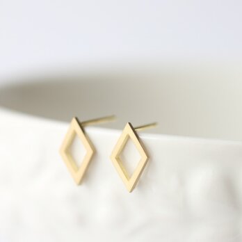 K18ひし形ピアス
