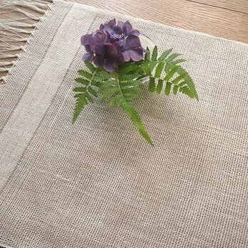手織り麻の長いテーブルセンター