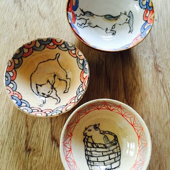 猫ちょい皿  3個セット