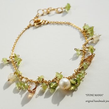 ペリドット ブレスレット Lady green bracelet B0028の画像