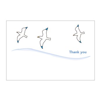 カモメとありがとうのはがきの画像