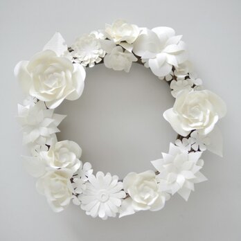 Paper Flower Wreath (Medium)の画像