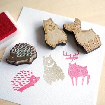 【スタンプ】手描きイラストスタンプ・森セット