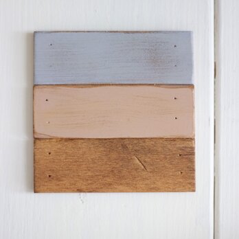 木製コースター No.026(グレー マーブル ナチュラル)の画像