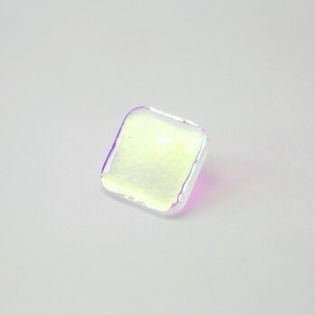 waterdrop pierce (square pink)の画像