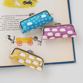 ■もこもこひつじのがま口印鑑ケース■ hanko case (hj)の画像