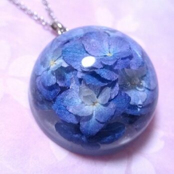 紫陽花のドーム型ネックレス【美咲小町】Bの画像