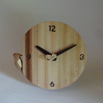 木製時計－きつつき(丸タイプ)の画像