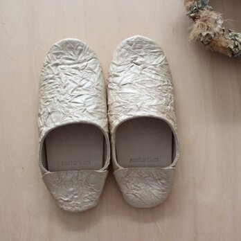 ピッグスキンのバブーシュ　パールベージュ（ｓ）