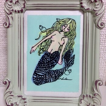 【展示品】切り絵：人魚姫の祈りの画像