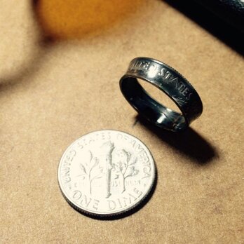10セント銀貨コインリングの画像