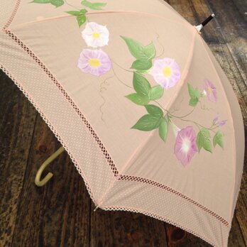 手描き日傘(晴雨兼用)朝顔の画像