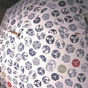 木綿の日傘　和模様の画像