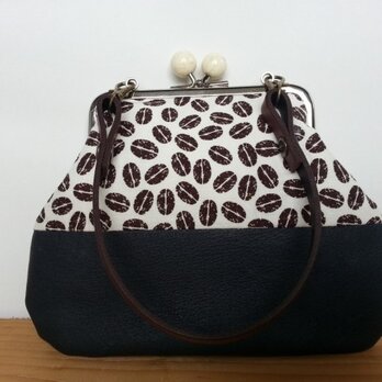 再出品 Ｈ様専用　espresso　コーヒー豆　がま口ポーチ　