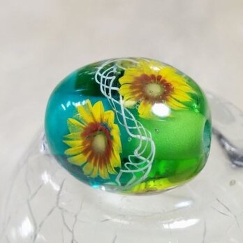 お花のとんぼ玉（向日葵）