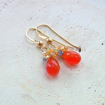 LacyLady＊カーネリアン14Kgfピアス