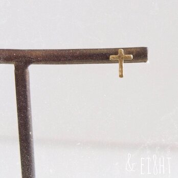 【再販】- Brass - Mini Cross　ピアスの画像