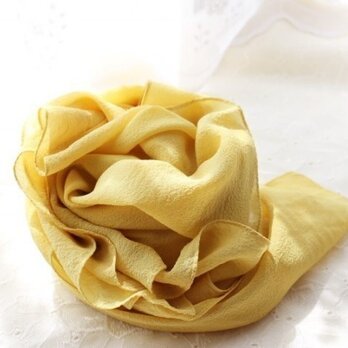 日本色　橡（檸檬）silkスカーフの画像