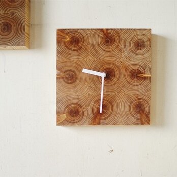 木の壁掛け時計／No.5 ヒノキの画像