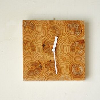 木の壁掛け時計／No.10 ヒノキの画像