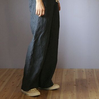 エンザイムリネンワイドパンツ
