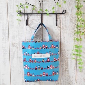 ☆新作☆　マトリョーシカミニトート　ブルー