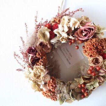 秋色アンティークリース  23cm