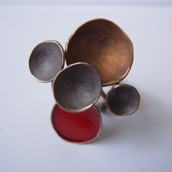 Ring -bronze, enamel #001の画像