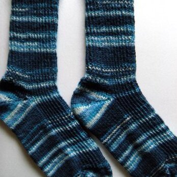 手編み靴下【アドミラール　Rドルック 1566】の画像