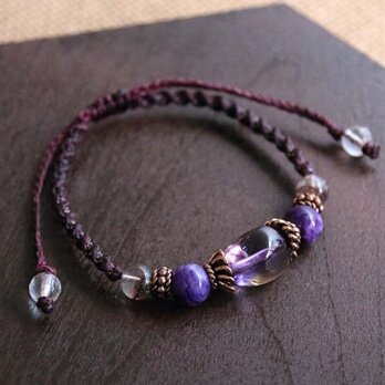 ■prima■ アメトリン×チャロアイト ブレスレット