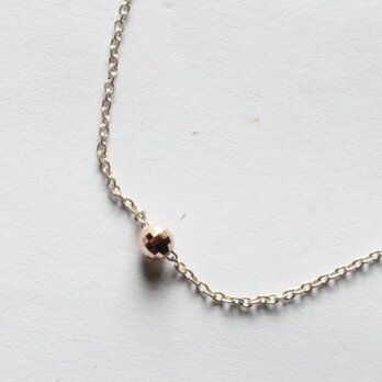 かくかくボールネックレス　k10＆silver