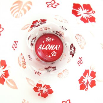 ハワイアンなALOHAグラスの画像